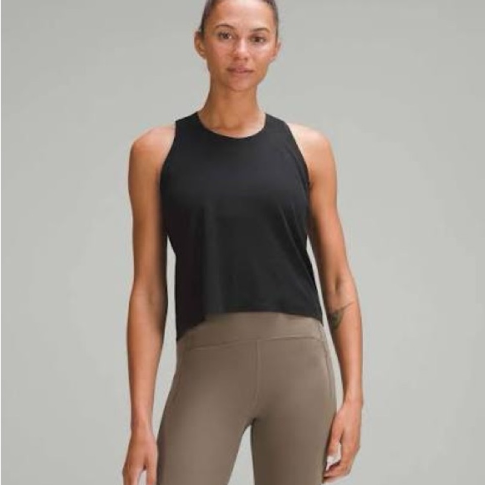 Lululemon Fast and Free Race Length Tank, 6, black